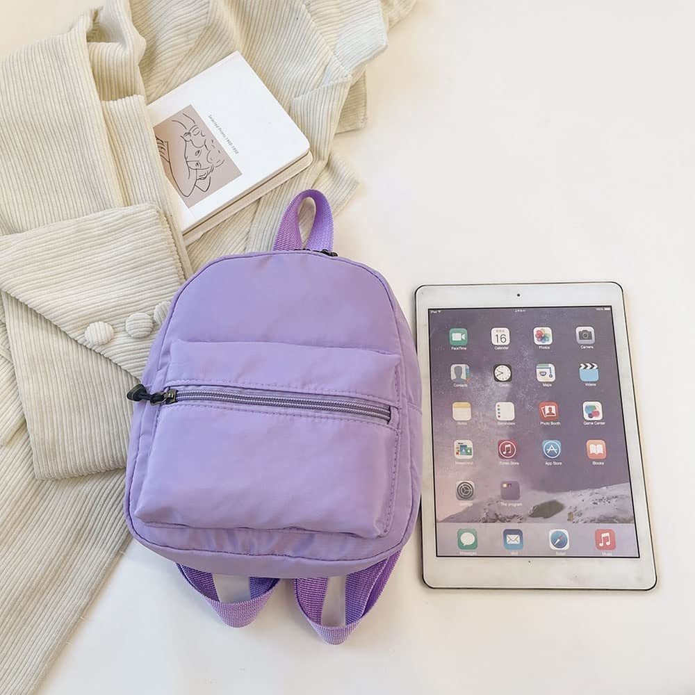 Casual Nylon Mini Backpack Fashion Solid Color Prey Style Female c: - Picture 4 of 8